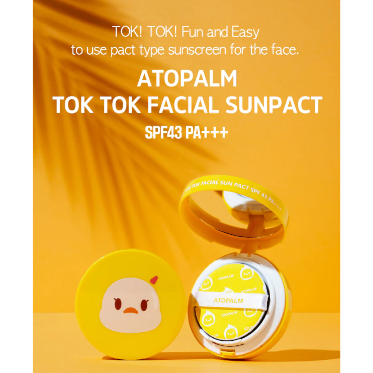 [ATOPALM] Tok Tok Facial Sun Pact SPF43 PA+++