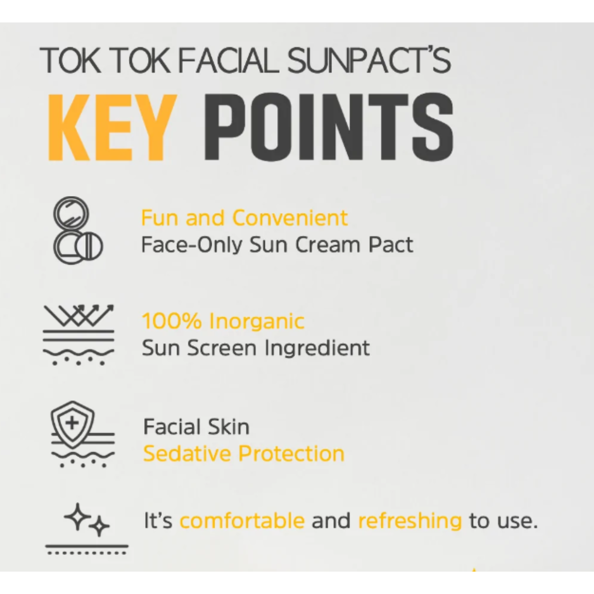 [ATOPALM] Tok Tok Facial Sun Pact SPF43 PA+++
