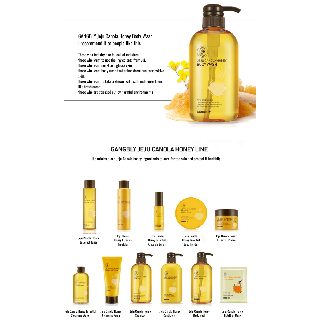 [GANGBLY] Jeju Canola Honey Body Wash