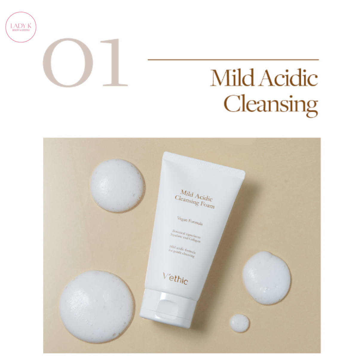 [Vethic] Mild Acidic Cleansing Foam