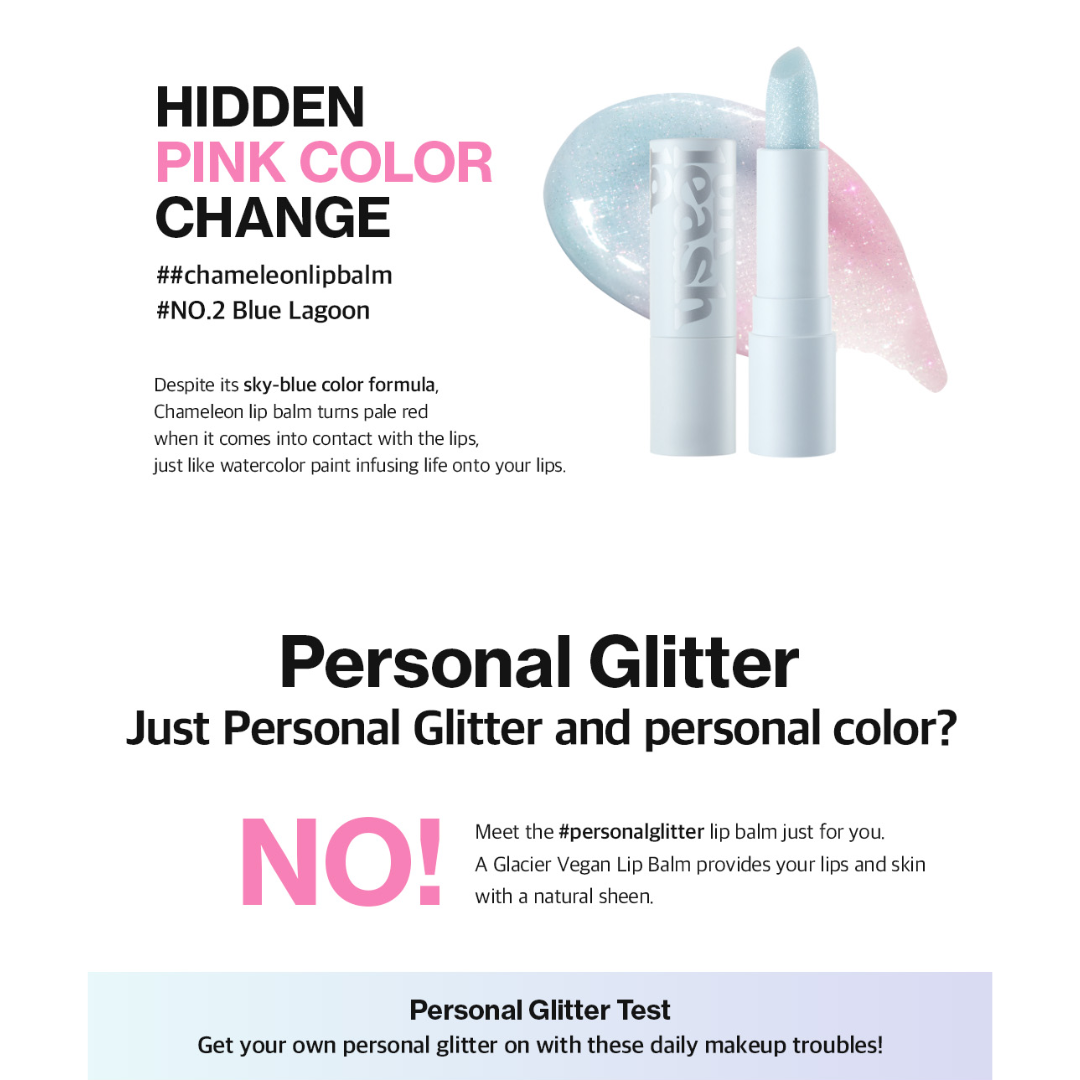 [UNLEASHIA] Glacier Vegan Lip Balm, Glitter Crystal Lip Balm (Ready stocks in Malaysia)